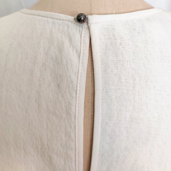 Narciso Rodriguez SS16 White Silk Linen Midi Asymmetrical Sack Dress 42 6 Small - Picture 9 of 12